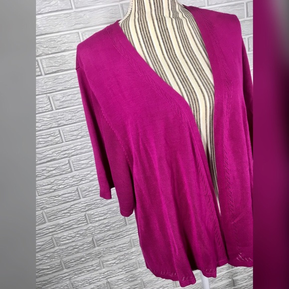 {catherine’s} Fuchsia Open Cardigan - Picture 2 of 8
